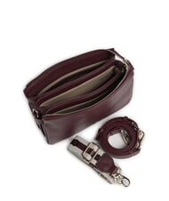 MARIO VALENTINO ZERO RE Geantă multifuncțională cu imprimeu saffiano prună uscată - Genți femei - 3