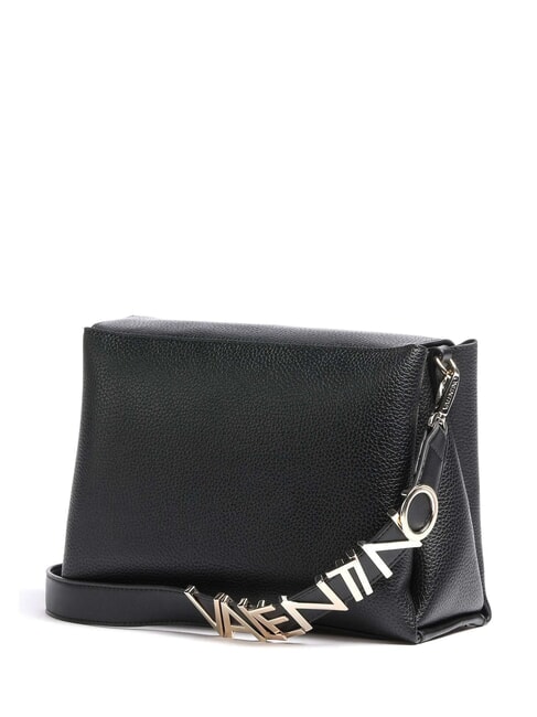 ALEXIA Geantă cu logo metalic pe curea de umăr negru - Genți femei