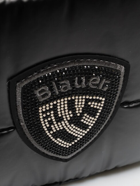 PADDED NYLON Rucsac cu logo cu strasuri BLACK - Genți femei