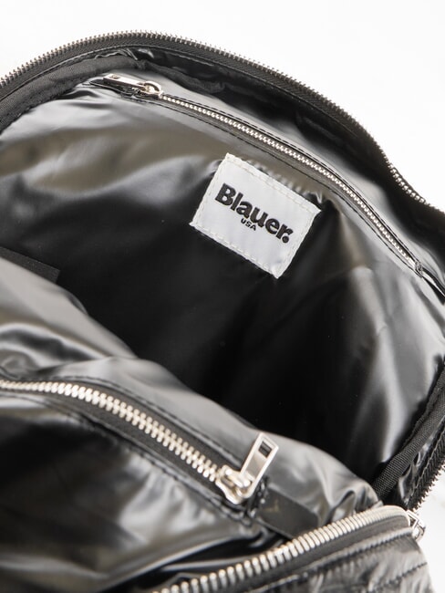 SOFTY Rucsac matlasat cu buzunar BLACK - Genți femei