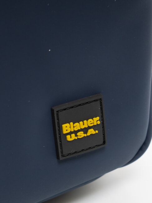 RUBBER Geantă de m&acirc;nă cauciucată pentru bărbați BLUE - Husă pentru tabletă și organizator