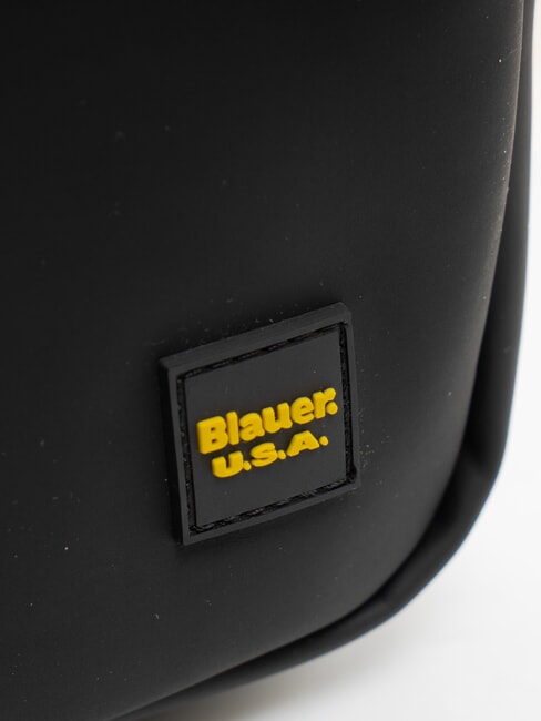 RUBBER Geantă de mână cauciucată pentru bărbați BLACK - Husă pentru tabletă și organizator