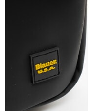 BLAUER RUBBER Geantă de mână cauciucată pentru bărbați BLACK - Husă pentru tabletă și organizator - 3