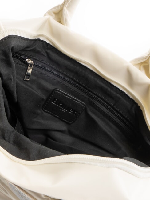 PADDED NYLON Geantă tote medie cu curea de umăr alb - Genți femei