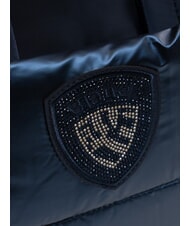 BLAUER PADDED NYLON Geantă tote medie cu curea de umăr BLUE - Genți femei - 3