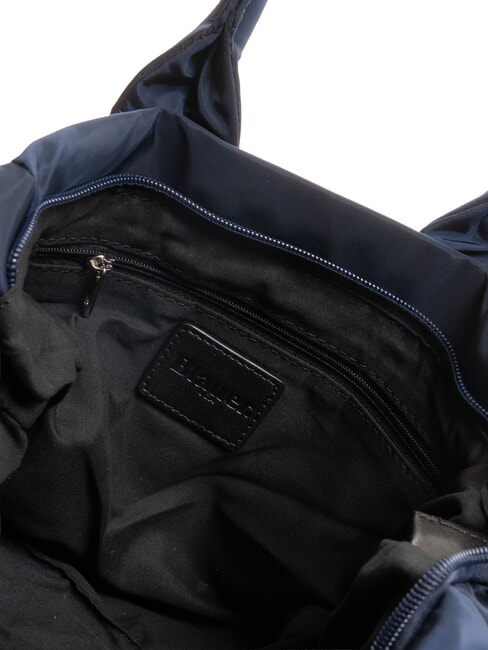 PADDED NYLON Geantă tote medie cu curea de umăr BLUE - Genți femei