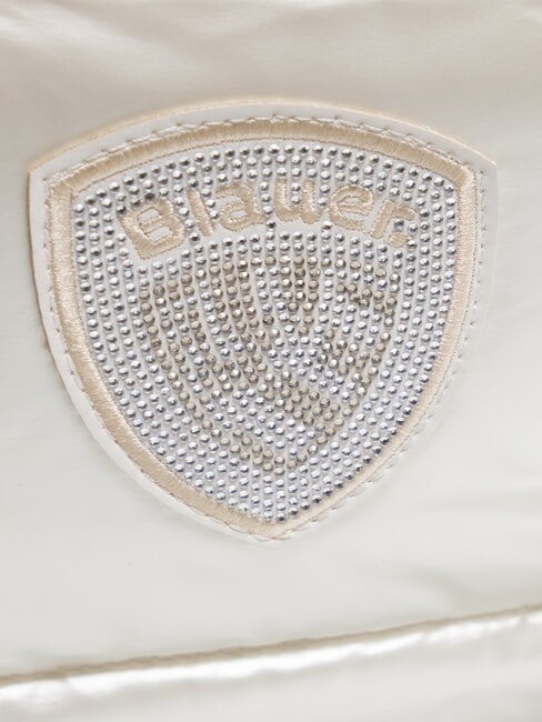 PADDED NYLON Geantă mare de mână cu curea de umăr alb - Genți femei