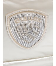 BLAUER PADDED NYLON Geantă mare de mână cu curea de umăr alb - Genți femei - 3