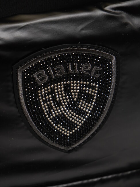 PADDED NYLON Geantă mare de m&acirc;nă cu curea de umăr BLACK - Genți femei