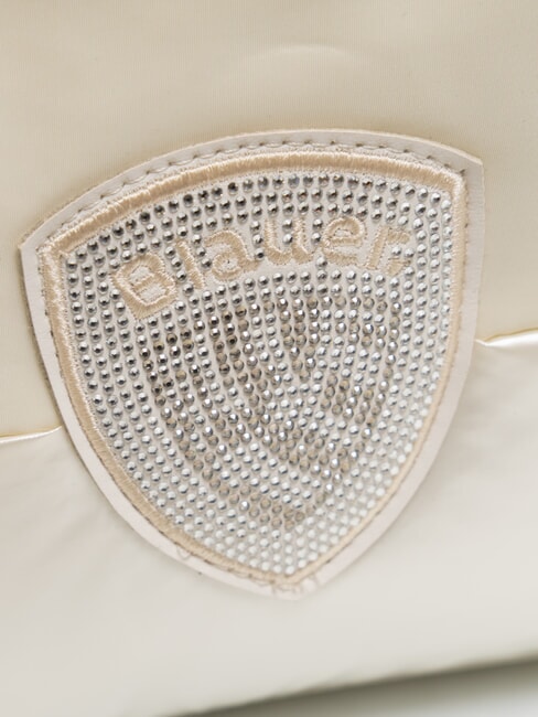 PADDED NYLON Geantă tip clutch moale cu logo cu strasuri alb - Genți femei