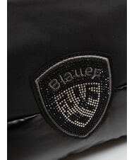 BLAUER PADDED NYLON Geantă tip clutch moale cu logo cu strasuri BLACK - Genți femei - 3