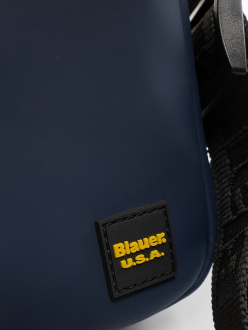 RUBBER Geantă mică cauciucată BLUE - Genți de umăr bărbați