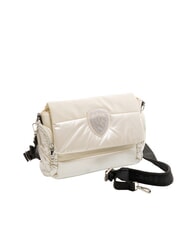 BLAUER PADDED NYLON Geantă de umăr pufoasă cu logo cu strasuri - Genți femei