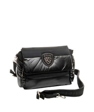 BLAUER PADDED NYLON Geantă de umăr pufoasă cu logo cu strasuri BLACK - Genți femei - 2