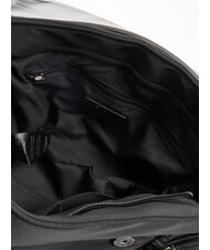 BLAUER PADDED NYLON Geantă de umăr pufoasă cu logo cu strasuri BLACK - Genți femei - 5