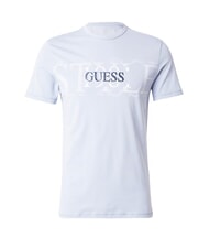 GUESS CHEST BOX Tricou din bumbac cu imprimeu albastru nimbus - tricou - 4