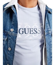 GUESS CHEST BOX Tricou din bumbac cu imprimeu albastru nimbus - tricou - 3