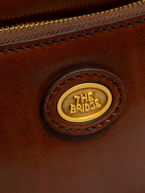 STORY UOMO Geantă din piele cu buzunar BROWN - Genți de umăr bărbați