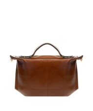 THE BRIDGE ICONS Geantă de m&acirc;nă din piele cu curea de umăr BROWN - Genți femei - 4