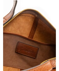 THE BRIDGE ICONS Geantă de m&acirc;nă din piele cu curea de umăr BROWN - Genți femei - 5