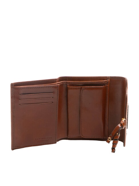 ELBA Portofel mediu din piele BROWN - Portofele femei