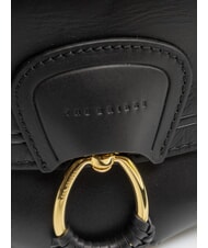 THE BRIDGE ERICA Geantă de umăr din piele Negru de aur - Genți femei - 3