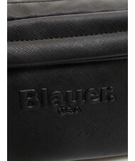 BLAUER WALLSTREET Borsetă cu imprimeu Saffiano și buzunar BLACK - Borsete de brâu - 3