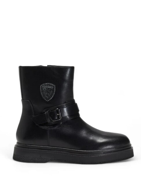 CLARE Ghete din piele pentru gleznă BLACK - Pantofi femei