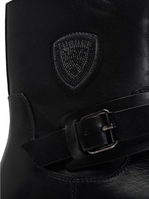 CLARE Ghete din piele pentru gleznă BLACK - Pantofi femei