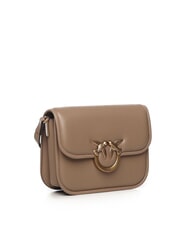 PINKO LOVE BOX Mini geantă nappa cu clapă biscuit de ghimbir-aur antic - Genți femei - 2