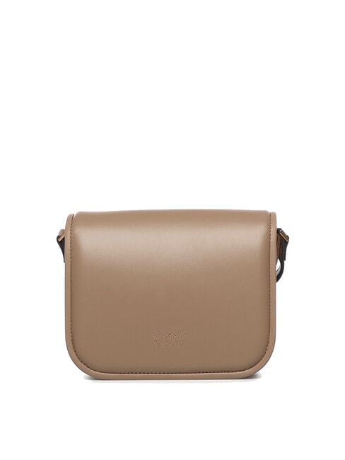 LOVE BOX Mini geantă nappa cu clapă biscuit de ghimbir-aur antic - Genți femei