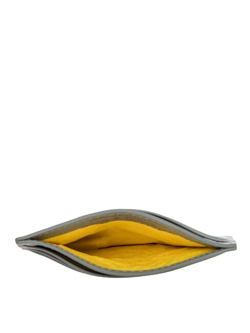 BUSINESS  Suport plat pentru card din piele Gri - Portofele bărbați