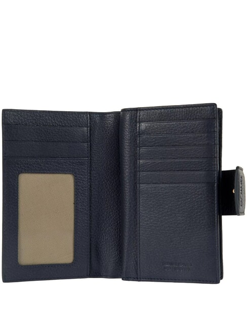 MARMOLADA Portofel din piele ciocănită albastru - Portofele femei