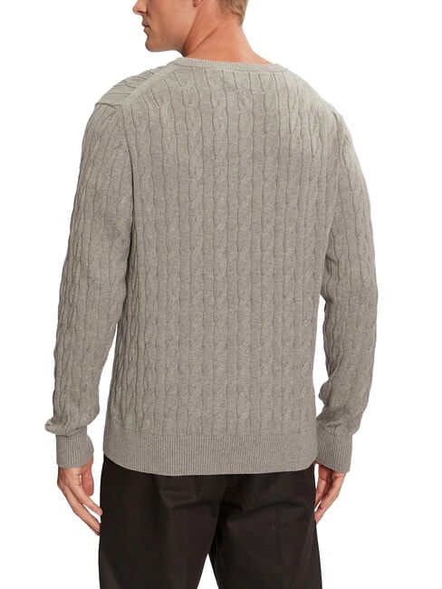 TH  Pulover cu guler rotund gri mediu heather - Pulovere pentru bărbați