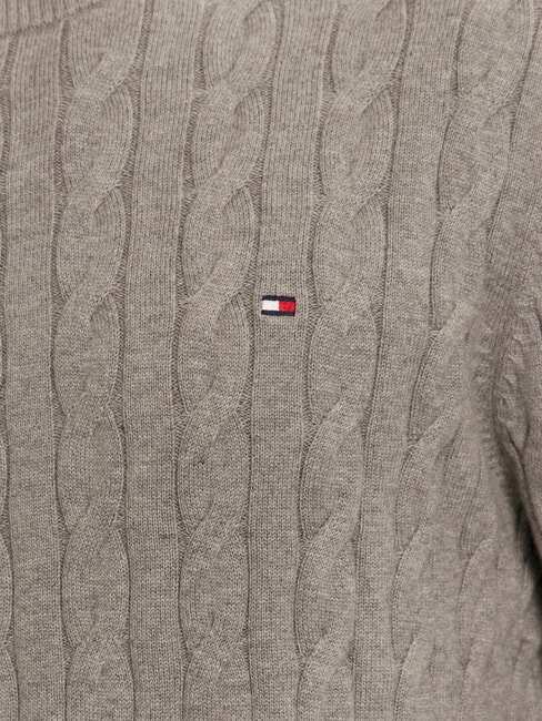 TH  Pulover cu guler rotund gri mediu heather - Pulovere pentru bărbați