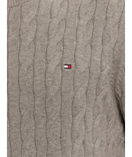 TOMMY HILFIGER TH  Pulover cu guler rotund gri mediu heather - Pulovere pentru bărbați - 4