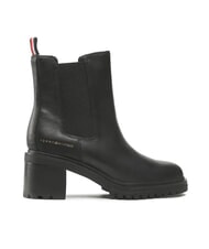 TOMMY HILFIGER TH Ghete din piele pentru gleznă negru - Pantofi femei - 2