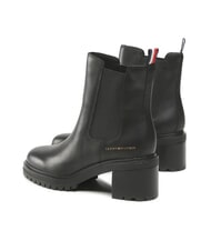 TOMMY HILFIGER TH Ghete din piele pentru gleznă negru - Pantofi femei - 3