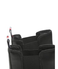 TOMMY HILFIGER TH Ghete din piele pentru gleznă negru - Pantofi femei - 4