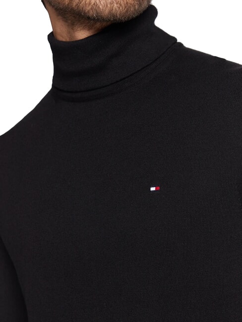 TH  Pulover cu guler înalt negru - Pulovere pentru bărbați