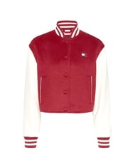 TOMMY HILFIGER TH JEANS Jachetă scurtă din amestec de lână roșu de regată - Jachete pentru femei - 6