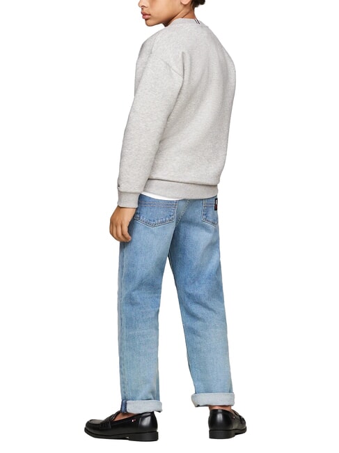 TH KIDS Hanorac cu guler rotund și imprimeu gri deschis heather - Hanorac pentru bebeluși