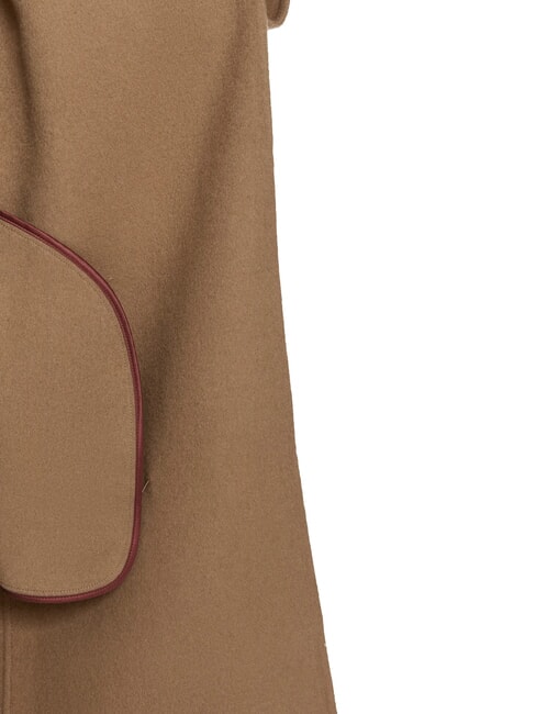 TH Halat de baie din amestec de lână maro sepia deschis - Paltoane de damă