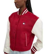 TOMMY HILFIGER TH JEANS Jachetă scurtă din amestec de lână roșu de regată - Jachete pentru femei - 3