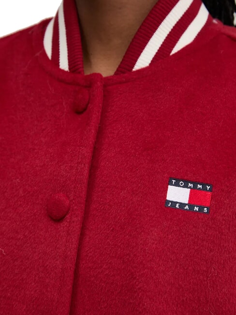 TH JEANS Jachetă scurtă din amestec de lână roșu de regată - Jachete pentru femei