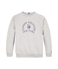 TOMMY HILFIGER TH KIDS Hanorac cu guler rotund și imprimeu gri deschis heather - Hanorac pentru bebeluși - 4