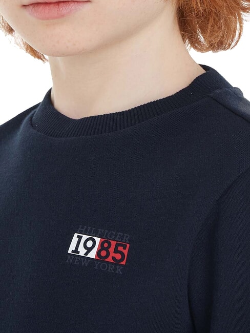 TH KIDS Hanorac cu guler rotund și emblemă cu logo cerul deșertului - Hanorac pentru bebeluși