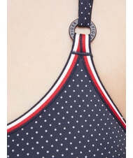 TOMMY HILFIGER TH Sutien de bikini bandeau cerul deșertului cu buline - Costume de baie pentru femei - 3