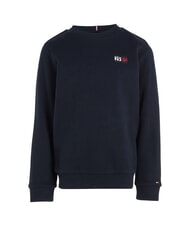 TOMMY HILFIGER TH KIDS Hanorac cu guler rotund și emblemă cu logo cerul deșertului - Hanorac pentru bebeluși - 5