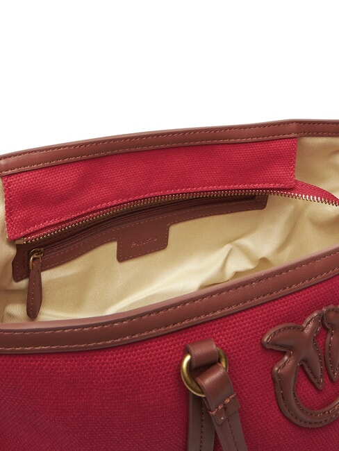 MIRANDA Geantă de cumpărături cu curea de umăr roșu/piele-auriu antic - Genți femei